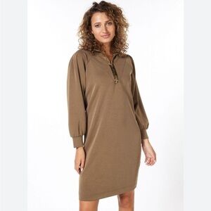 NWOT ESQUALO Olive Incredibly Soft Long Sleeve Dress